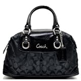 Coach Signature Ashley Sabrina Duffle Satchel Shoulder Bag Purse 15443 Black