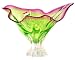 Murano Art Glass Cranberry Vase footed Bowl C27