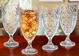 WELLINGTON ICED BEVERAGE GLASSES - SET OF 4 WELLINGTON COLLECTION 16 OUNCE 24% CRYSTAL ICED BEVERAGE GLASSES