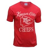 Kansas Chiefs Men's Vintage Short Sleeve T-Shirt (Licorice, X-Large)