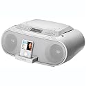 Sony Boombox with CD Player, AM/FM Radio, and iPod Dock (White)
