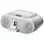 Sony Boombox with CD Player, AM/FM Radio, and iPod Dock (White)