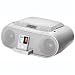 Sony Boombox with CD Player, AM/FM Radio, and iPod Dock (White)