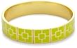 Trina Turk Enamel Brick Gold And Acid Green Bangle Bracelet