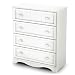 South Shore Savannah Collection 4-Drawer Chest, White