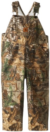 Carhartt Little Boys' Washed Work Camo Bib Overall