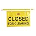 Rubbermaid FG9S1500 Yelow Hanging Site Safety Sign with Closed for Cleaning Imprint English Only