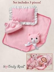 Ashton Drake Doll Bedtime Accessories - blanket, pillow & hat w/out doll