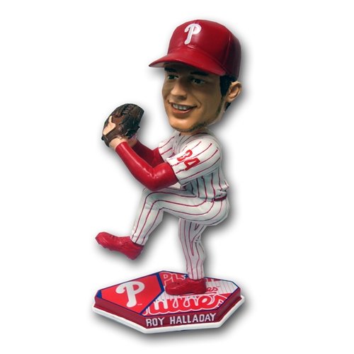 2011 Forever MLB Plate Base Bobblehead - Philadelphia Phillies - Roy Halladay