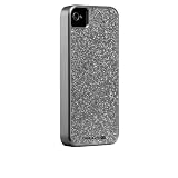 Case-Mate CM017733 Silver Glitter Coated Glam Case for iPhone 4 4S - Retail Packing