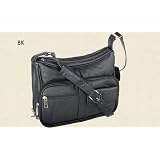 Women's Leather Concealment Purse Black 7081 - Concealment Hand Bag