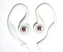 University of South Carolina SportClip Earphones with Wind Up Storage Case for MP3, CD, DVD Players, White