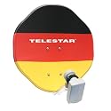 Telestar 45 cm Alu Rapid Sat-Spiegel mit Sky Twin LNB "Germany" schwarz-rot-gelb