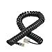 Uxcell RJ9 Telephone Modem Coil Line and Cable, 9.3-Inch for Landline Telephone, Black