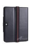 Acase Calfskin Leather Flip Book Jacket/Folio for Apple Ipad 3g Tablet/wifi Model 16gb, 32gb, 64gb (Black)