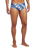 Speedo Men's Team Collection Star Bangled Glamour Water Polo Brief Swimsuit, Blue, 38