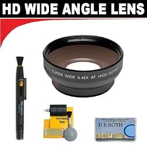 0.5x Digital Wide Angle Macro Professional Series Lens+ Lenspen + 5 Pc Cleaning Kit + DB... by