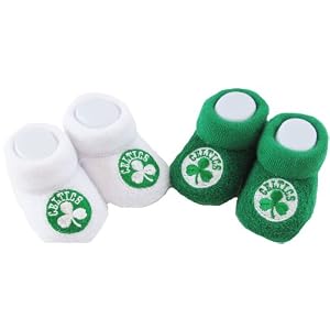 Boston Celtics 3-6 month Baby Booties 2 Pack