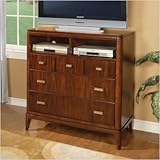Wynwood 1770-66 Cypress Pointe Media Chest in Chestnut