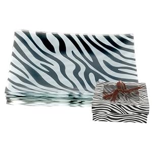 Appetizer and Dessert Plates Zebra Print Set of 4 App 304