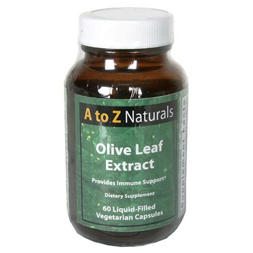 A to Z Naturals Olive Leaf Extract, Liquid-Filled Vegetarian Capsules, 60 capsules