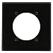 Leviton 80530-BLK 2-Gang Flush Mount 2.465-Inch Diameter, Device Receptacle Wallplate, Device Mount, Midway Size, Black