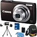 Canon PowerShot A2400 IS 16MP Black Digital Camera 8GB Bundle