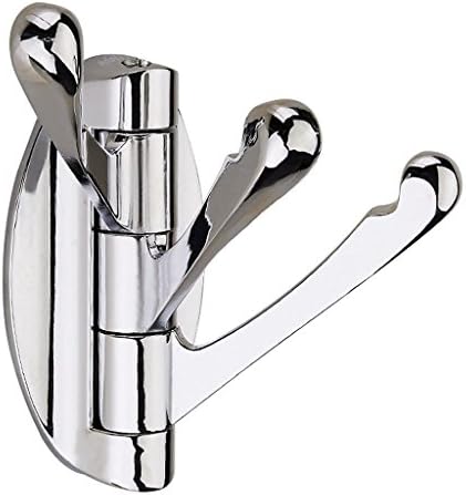 Artifi Swivel Hook Heavy Duty Folding Swing Arm Triple Coat Hook Robe Holder with Multi Three Foldable Arms Towel(Silver)