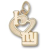 LogoArt New York Giants 10K Gold I Love NY Logo Pendant