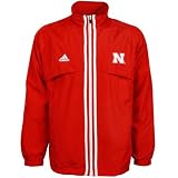 adidas Nebraska Cornhuskers Scarlet ClimaLite Warm Up Jacket