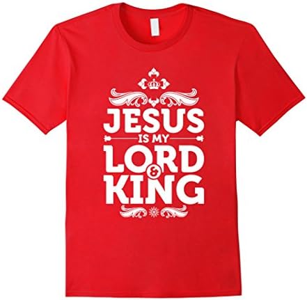 Jesus is my lord and king tshirts - Male Medium - Red