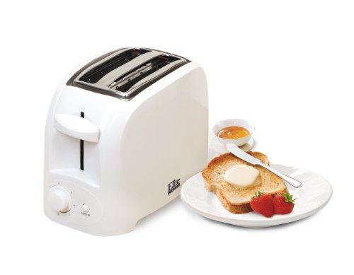 Elite Cuisine ECT-6001 Maxi-Matic 2-Slice Cool Touch Toaster, White