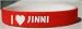 I Love Jinni Custom Wristband
