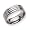 Titanium Grooved 8mm Polished Comfort Fit Wedding Band (Size 6)