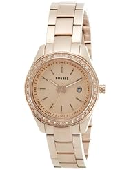 FOSSIL ES3196 Stella Mini Three Hand Stainless Steel Rose Watch