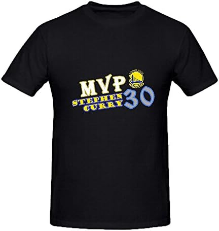Cloyda Men's Golden State Warriors Stephen Curry T Shirts Cotton Black M