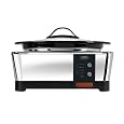 Crock-Pot SCCPTP600P 6-Quart Oval Programmable Slow Cooker, Black & Polished Stainless Steel