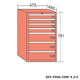 大阪製罐 ライゼットキャビネット レッド 幅×奥行×高さ:473×485×781mm （LZ7043R）