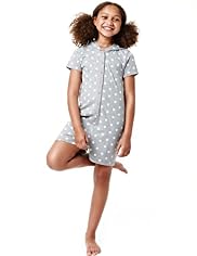 Hooded Star Print Playsuit Pyjamas
