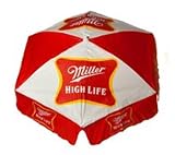 6 ft Miller High Life Logo Beach Umbrella with Tilt