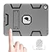 TOPSKY iPad Pro 9.7 Case, iPad A1673 /A1674 /A1675 Case, Heavy Duty Rugged Kids Proof Shockproof Silicone + Plastic Full Body Hybrid Sturdy Protective Cover Case for iPad Pro 9.7 Grey Black