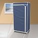 Camping Kleiderschrank Nylon 150cm Blau Weiß