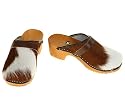 berlin-clogs - Kuhfell Clog, Farbe: braun-weiss