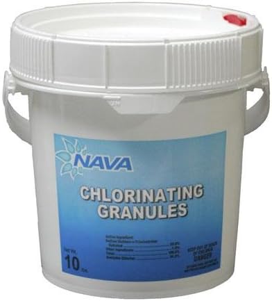 Nava Chemicals 652005250 Chlorine Granules Dichlor 56%, 10-Pound Pail