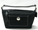 AUTHENTIC COACH CHELSEA SIGNATURE SMALL/COSMETIC TOP HANDLE POUCH 40810 (Black/Black)