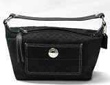 AUTHENTIC COACH CHELSEA SIGNATURE SMALL/COSMETIC TOP HANDLE POUCH 40810 (Black/Black)