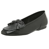 Enzo Angiolini Womens Lizzia2 Tassle Flat,Black,8 M