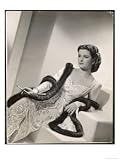 American Film Star Joan Bennett Models a Dress She Wears in Her Latest Picture 