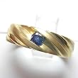 14K Yellow Gold Sapphire Man's Ring
