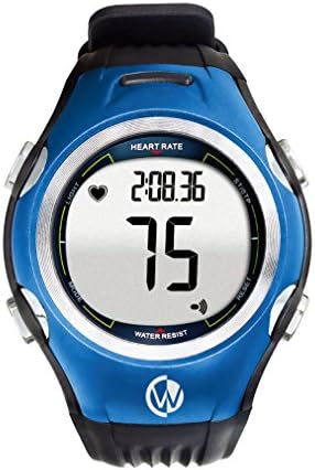 bodyWares HRM Fit Heart Rate Monitor & Fitness Sport Watch with Activity Tracker, Backlight, Calorie Counter, Chronograph, In-Zone Timer, Alarm and Stopwatch - Chest Belt with Elastic Band & Polyurethane Fabric Strap - Best Replacement Warranty